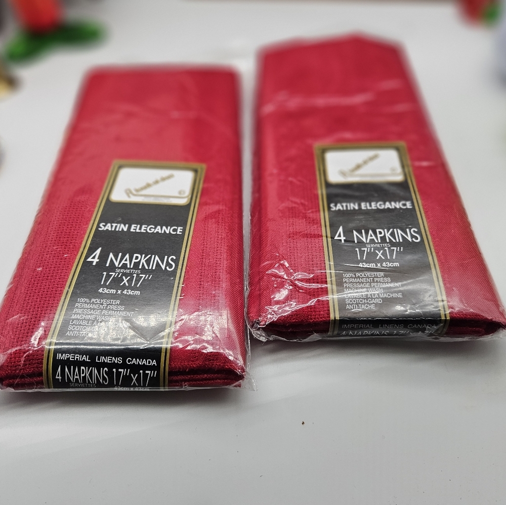 8 Red handkerchiefs new in pkg